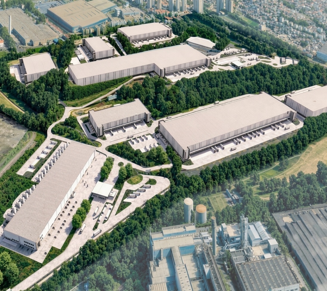 Prologis Urban Logistics Park São Bernardo do Campo - perspectiva do empreendimento logístico na área da antiga fábrica da Ford